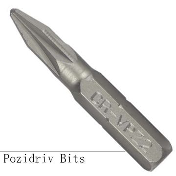 Puntas de destornillador de extremo único de 25 mm Pozidriv